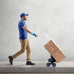 Treppensackkarre mit Treppensteiger klappbar 2x3 Rädern aus Aluminium belastbar bis 80 kg-ECD Germany Sale