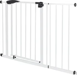Türschutzgitter Weiß 105-115 cm aus Metall-ECD Germany Outlet