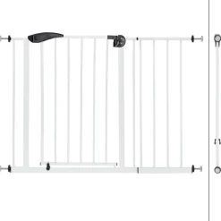 Türschutzgitter Weiß 105-115 cm aus Metall-ECD Germany Outlet