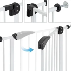 Türschutzgitter Weiß 105-115 cm aus Metall-ECD Germany Outlet