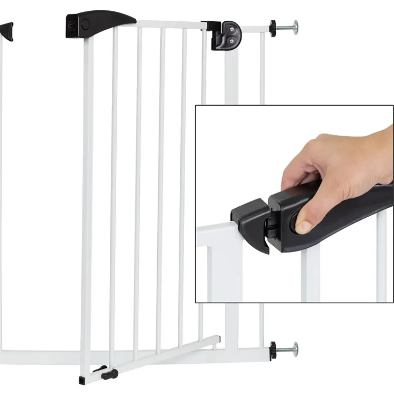 Türschutzgitter Weiß 105-115 cm aus Metall-ECD Germany Outlet