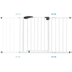 Türschutzgitter Weiß 105-115 cm aus Metall-ECD Germany Outlet