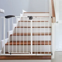 Türschutzgitter Weiß 105-115 cm aus Metall-ECD Germany Outlet