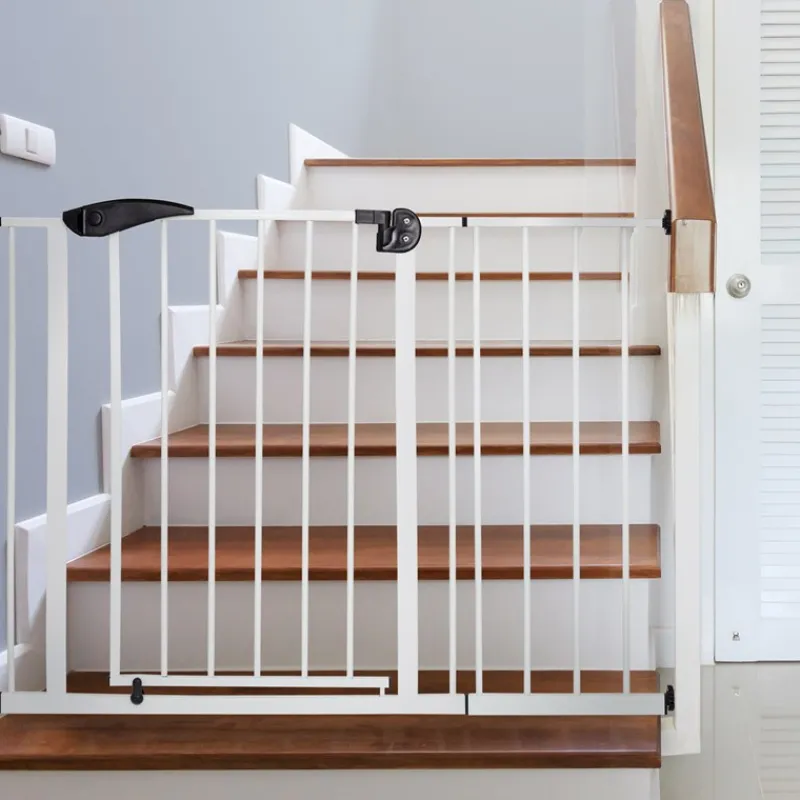 Türschutzgitter Weiß 105-115 cm aus Metall-ECD Germany Outlet