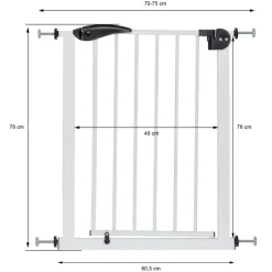 Türschutzgitter Weiß 70-75 cm aus Metall-ECD Germany Hot