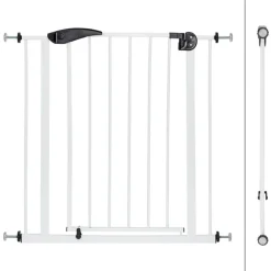 Türschutzgitter Weiß 75-85 cm aus Metall-ECD Germany Clearance