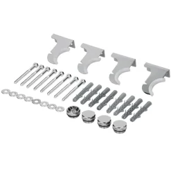 Universal Befestigungsmaterial für Heizkörper Komplettset Chrome LuxeBath-ECD Germany Best