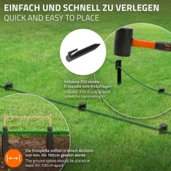 Universal 100m Begrenzungskabel für Mähroboter + 350 Erdnägel-ECD Germany