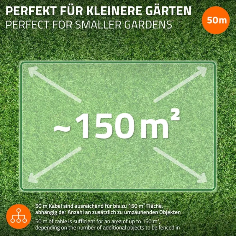 Universal 150m Begrenzungskabel für Mähroboter + 600 Erdnägel-ECD Germany Clearance