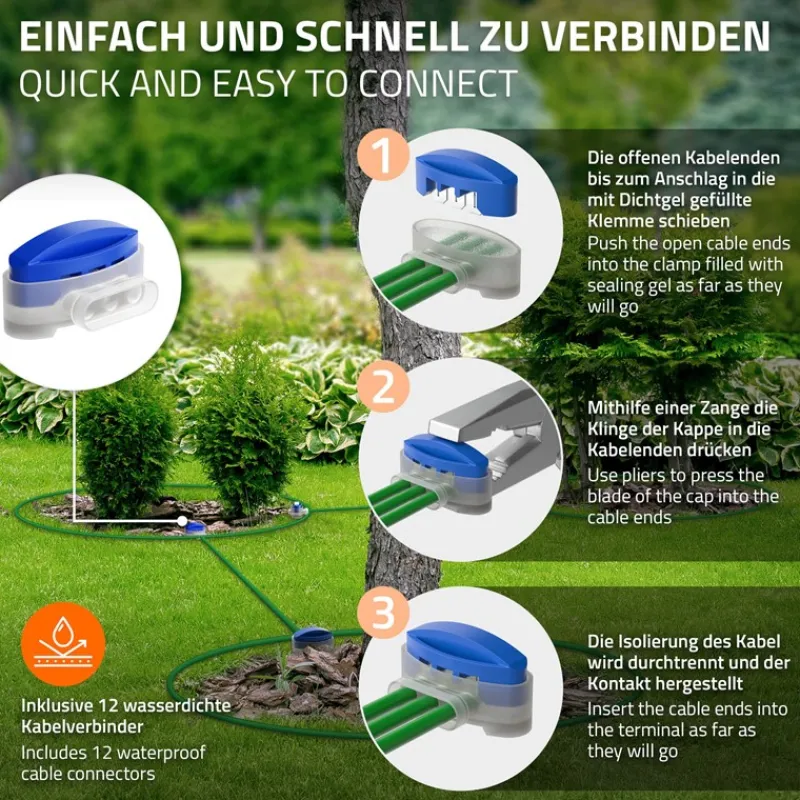 Universal 150m Begrenzungskabel für Mähroboter + 600 Erdnägel-ECD Germany Clearance