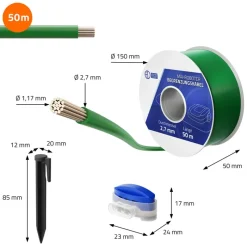 Universal 200m Begrenzungskabel für Mähroboter + 800 Erdnägel-ECD Germany