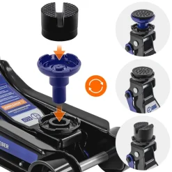 Wagenheber hydraulisch 2,5T Rangierwagenheber tragbar inkl. 2x Gummiauflage & SUV-Adapter-ECD Germany Sale