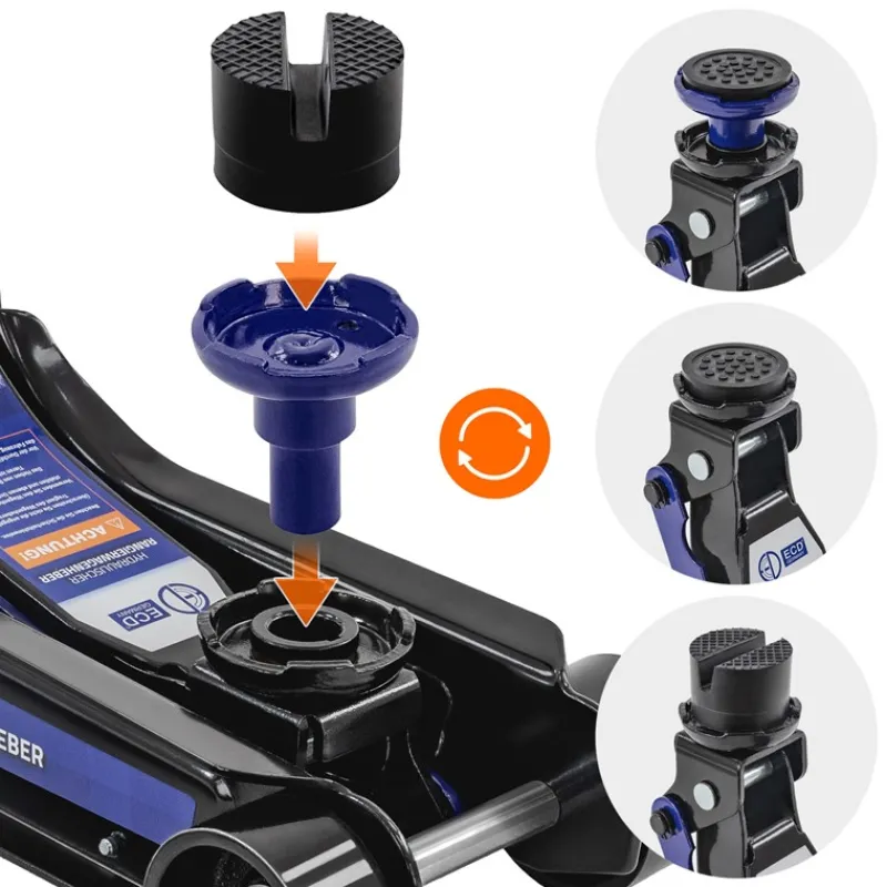 Wagenheber hydraulisch 2,5T Rangierwagenheber tragbar inkl. 2x Gummiauflage & SUV-Adapter-ECD Germany Sale