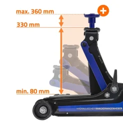 Wagenheber hydraulisch 2,5T Rangierwagenheber tragbar inkl. 2x Gummiauflage & SUV-Adapter-ECD Germany Sale
