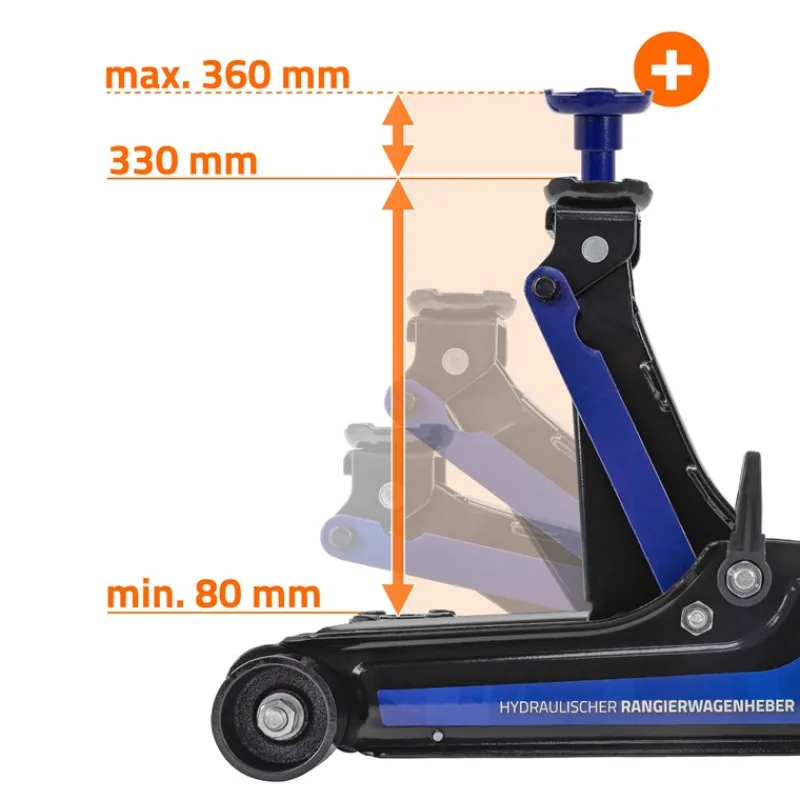 Wagenheber hydraulisch 2,5T Rangierwagenheber tragbar inkl. 2x Gummiauflage & SUV-Adapter-ECD Germany Sale