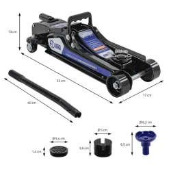 Wagenheber hydraulisch 2,5T Rangierwagenheber tragbar inkl. 2x Gummiauflage & SUV-Adapter-ECD Germany Sale