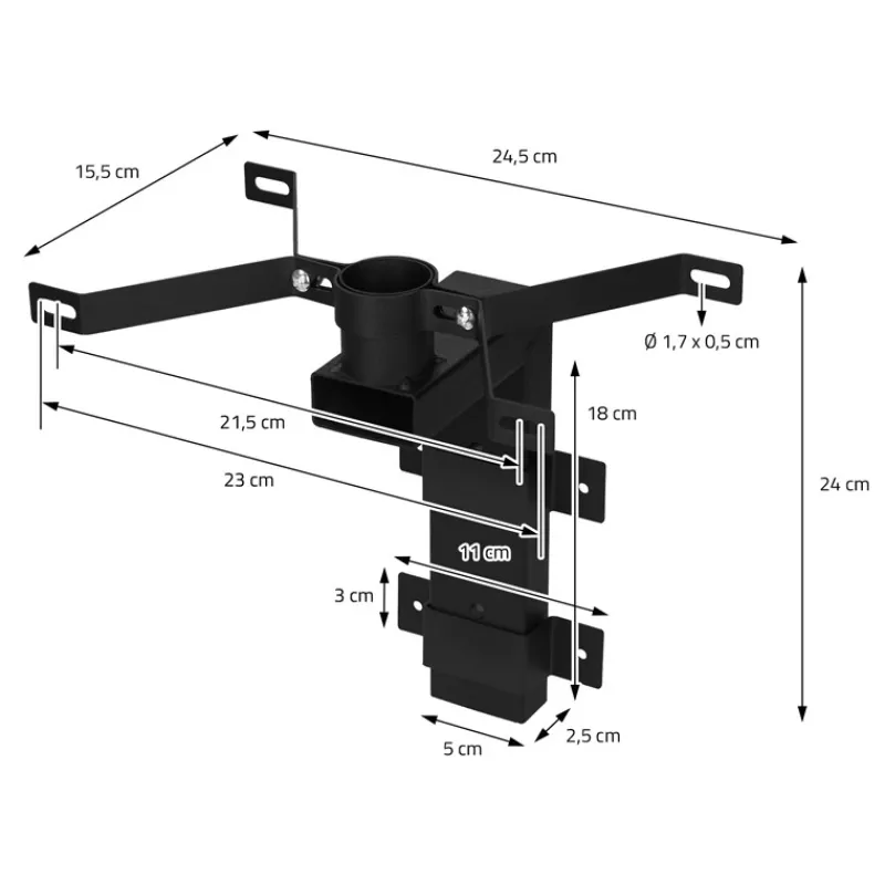 Wandhalterung Ständerhalterung für US Mailbox Schwarz aus Metall ML-Design-ECD Germany Clearance