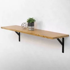 Wandkonsole Regalhalterung 2er Set 240 x 240 mm Schwarz aus Aluminium ML-Design-ECD Germany Online