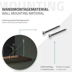 Wandkonsole Regalhalterung 2er Set 250 x 250 mm Silber aus Stahl ML-Design-ECD Germany Online