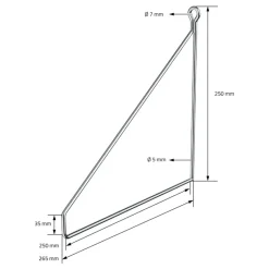 Wandkonsole Regalhalterung 2er Set 250 x 250 mm Silber aus Stahl ML-Design-ECD Germany Online