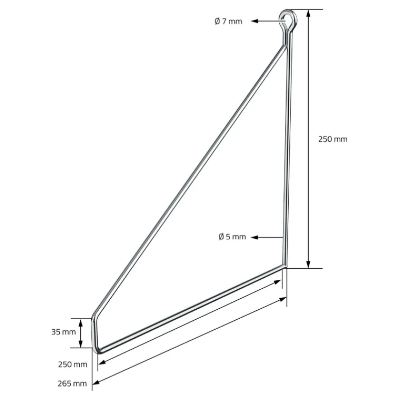 Wandkonsole Regalhalterung 2er Set 250 x 250 mm Silber aus Stahl ML-Design-ECD Germany Online