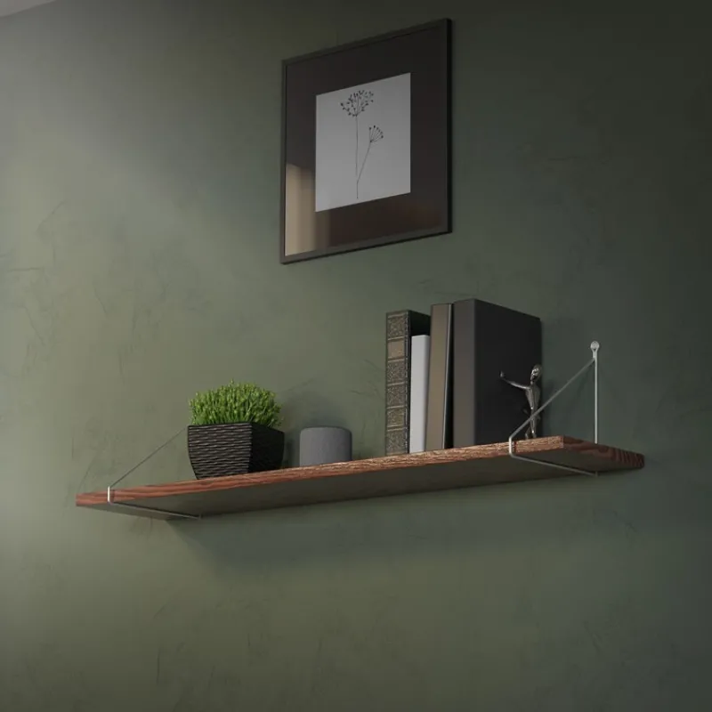 Wandkonsole Regalhalterung 2er Set 250 x 250 mm Silber aus Stahl ML-Design-ECD Germany Online