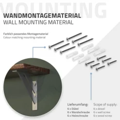 Wandkonsole Regalhalterung 2er Set 240 x 240 mm Silber aus Aluminium ML-Design-ECD Germany Sale