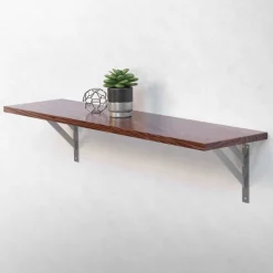 Wandkonsole Regalhalterung 2er Set 240 x 240 mm Silber aus Aluminium ML-Design-ECD Germany Sale