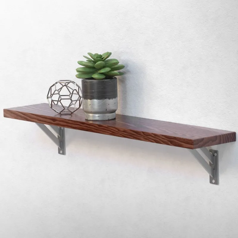 Wandkonsole Regalhalterung 2er Set 120 x 120 mm Silber aus Aluminium ML-Design-ECD Germany Online