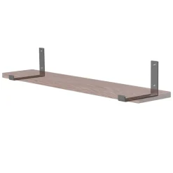 Wandkonsole Regalhalterung 2er Set 200 x 140 mm Grau Stahl ML-Design-ECD Germany Clearance