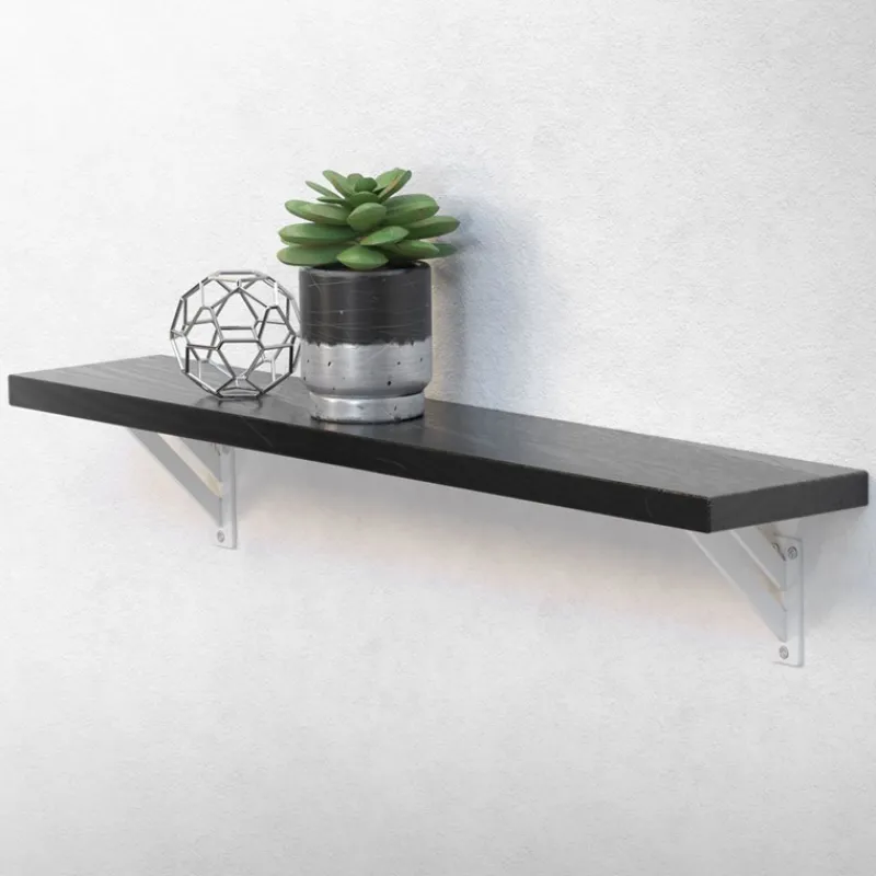 Wandkonsole Regalhalterung 2er Set 120 x 120 mm Weiß aus Aluminium ML-Design-ECD Germany Clearance