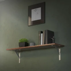 Wandkonsole Regalhalterung 2er Set 240 x 240 mm Silber aus Aluminium ML-Design-ECD Germany Best