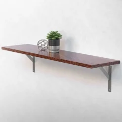 Wandkonsole Regalhalterung 2er Set 240 x 240 mm Silber aus Aluminium ML-Design-ECD Germany Best