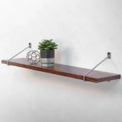 Wandkonsole Regalhalterung 2er Set 220 x 180 mm Grau aus Stahl ML-Design-ECD Germany Online