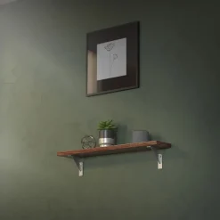 Wandkonsole Regalhalterung 2er Set 120 x 120 mm Silber aus Aluminium ML-Design-ECD Germany Outlet