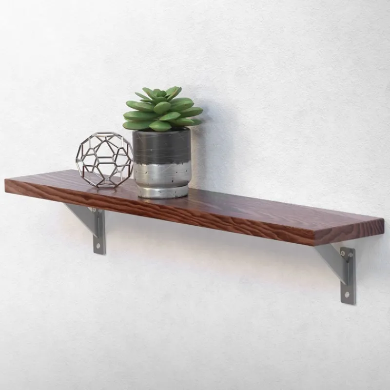 Wandkonsole Regalhalterung 2er Set 120 x 120 mm Silber aus Aluminium ML-Design-ECD Germany Outlet