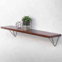 Wandkonsole Regalhalterung 2er Set 160 x 155 x 170 mm Grau aus Stahl ML-Design-ECD Germany Clearance