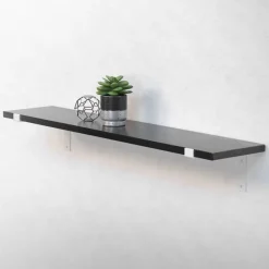 Wandkonsole Regalhalterung 2er Set 250 x 145 mm Weiß aus Stahl ML-Design-ECD Germany