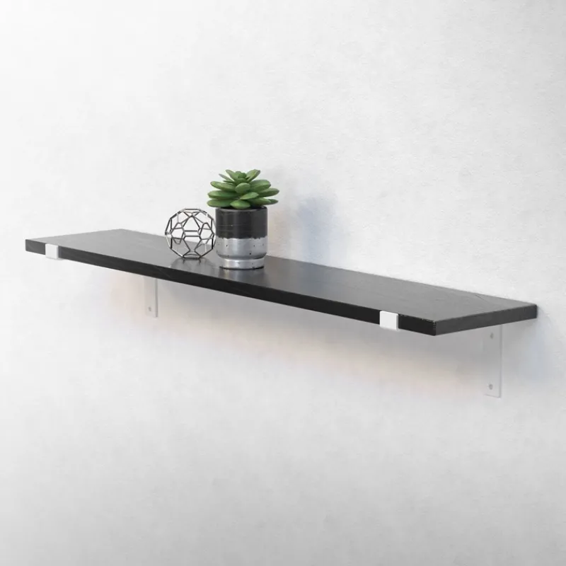 Wandkonsole Regalhalterung 2er Set 250 x 145 mm Weiß aus Stahl ML-Design-ECD Germany