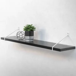 Wandkonsole Regalhalterung 2er Set 220 x 180 mm Weiß aus Stahl ML-Design-ECD Germany Clearance