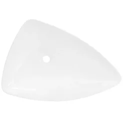 Waschbecken Dreieckig ohne Überlauf 69x46x13 cm Weiß aus Keramik ML-Design-ECD Germany Discount