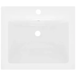 Waschbecken Eckig mit Überlauf 52,5x45x21 cm Weiß aus Keramik ML-Design-ECD Germany Sale