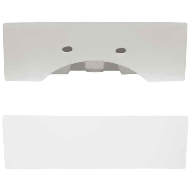 Waschbecken Eckig mit Überlauf 41,5x36x13 cm Weiß aus Keramik-ECD Germany Best