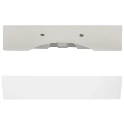 Waschbecken Eckig mit Überlauf 605x365x130 mm Weiß aus Keramik-ECD Germany Online