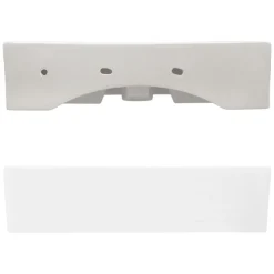 Waschbecken Eckig mit Überlauf 515x360x130 mm Weiß aus Keramik-ECD Germany