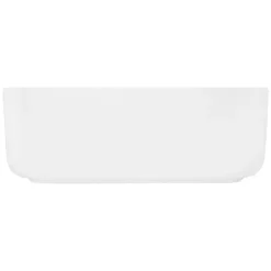 Waschbecken Eckig ohne Überlauf 39x39x14 cm Weiß aus Keramik-ECD Germany Best