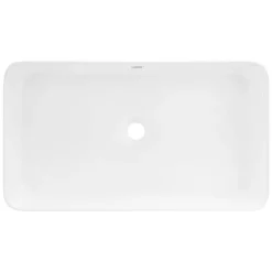 Waschbecken Eckigform ohne Überlauf 68x38x12 cm Weiß aus Keramik ML-Design-ECD Germany Outlet