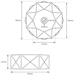 Waschbecken inkl. Ablaufgarnitur Silber ohne Überlauf Ø 42x13,5 cm Weiß aus Keramik ML-Design-ECD Germany Clearance