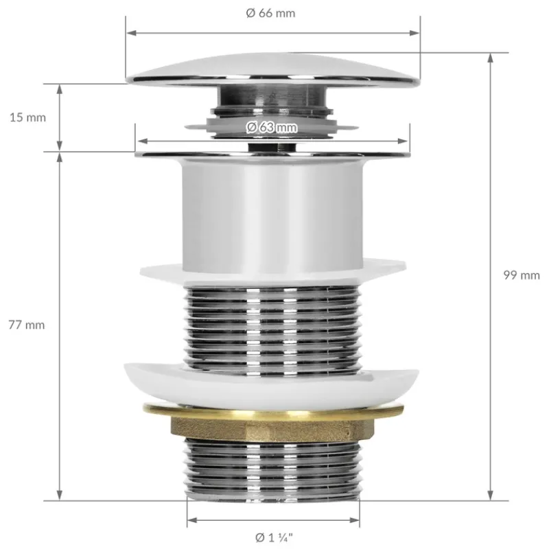 Waschbecken inkl. Ablaufgarnitur Silber ohne Überlauf Ø 42x13,5 cm Weiß aus Keramik ML-Design-ECD Germany Clearance