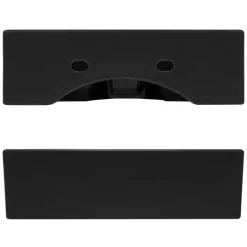 Waschbecken inkl. Ablaufgarnitur Schwarz mit Überlauf 41,5x36x13 cm Schwarz aus Keramik ML-Design-ECD Germany Clearance